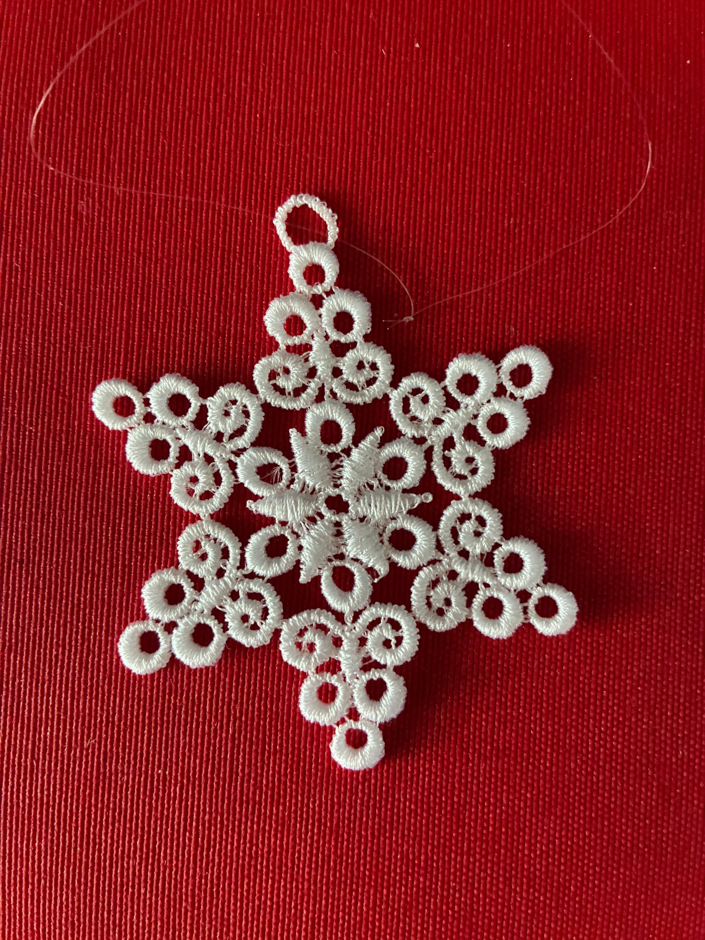 Gestickte Spitze Schneeflocke