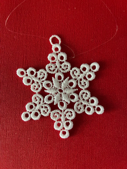 Gestickte Spitze Schneeflocke