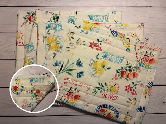 Tischsets gequiltet (4er Set)