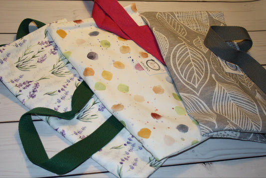 Einkaufsbeutel aus Stoff mit Karabinerhaken